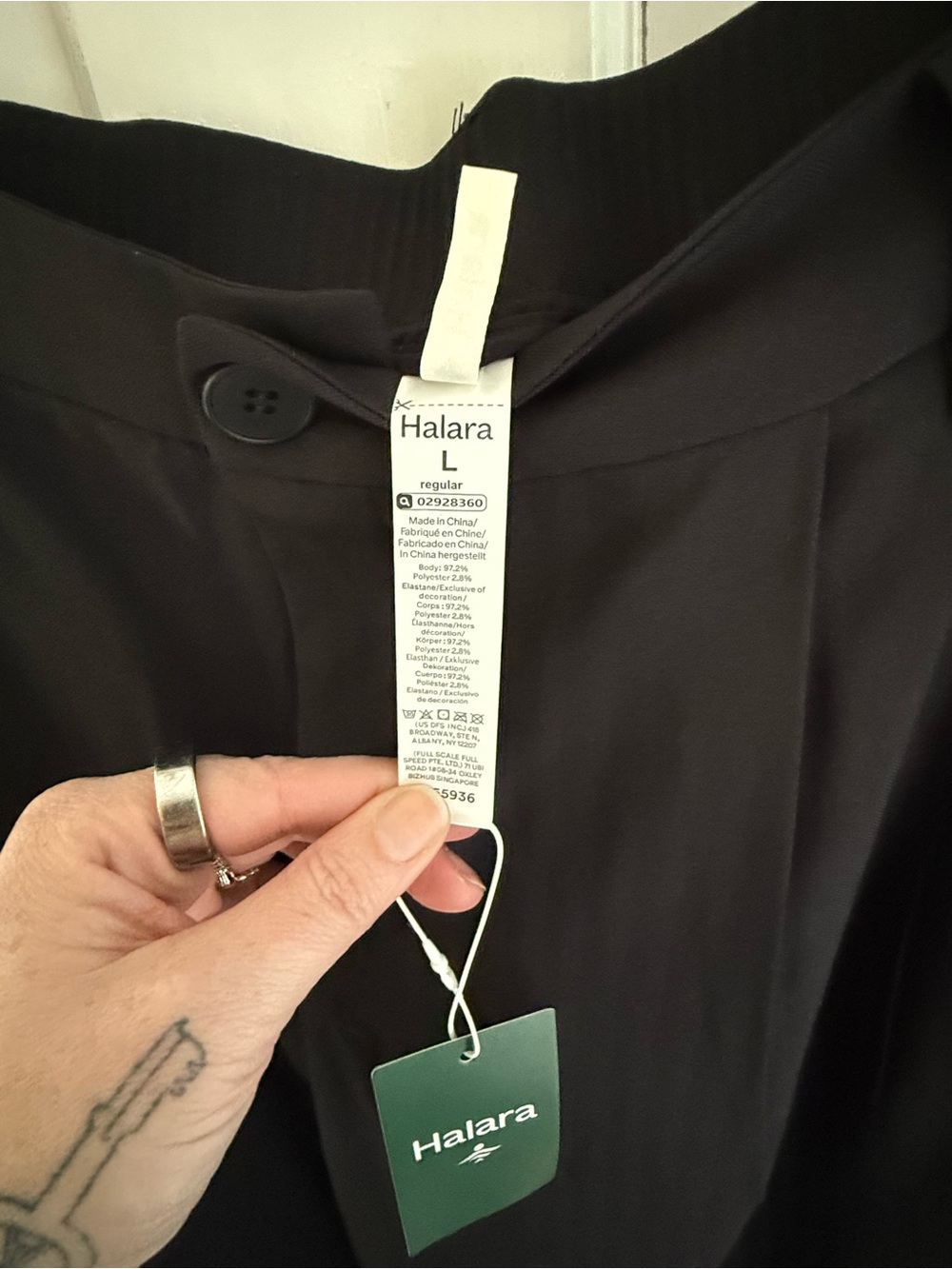 HALARA Black High-Waisted Wide-Leg Pants - Picture 4 of 7